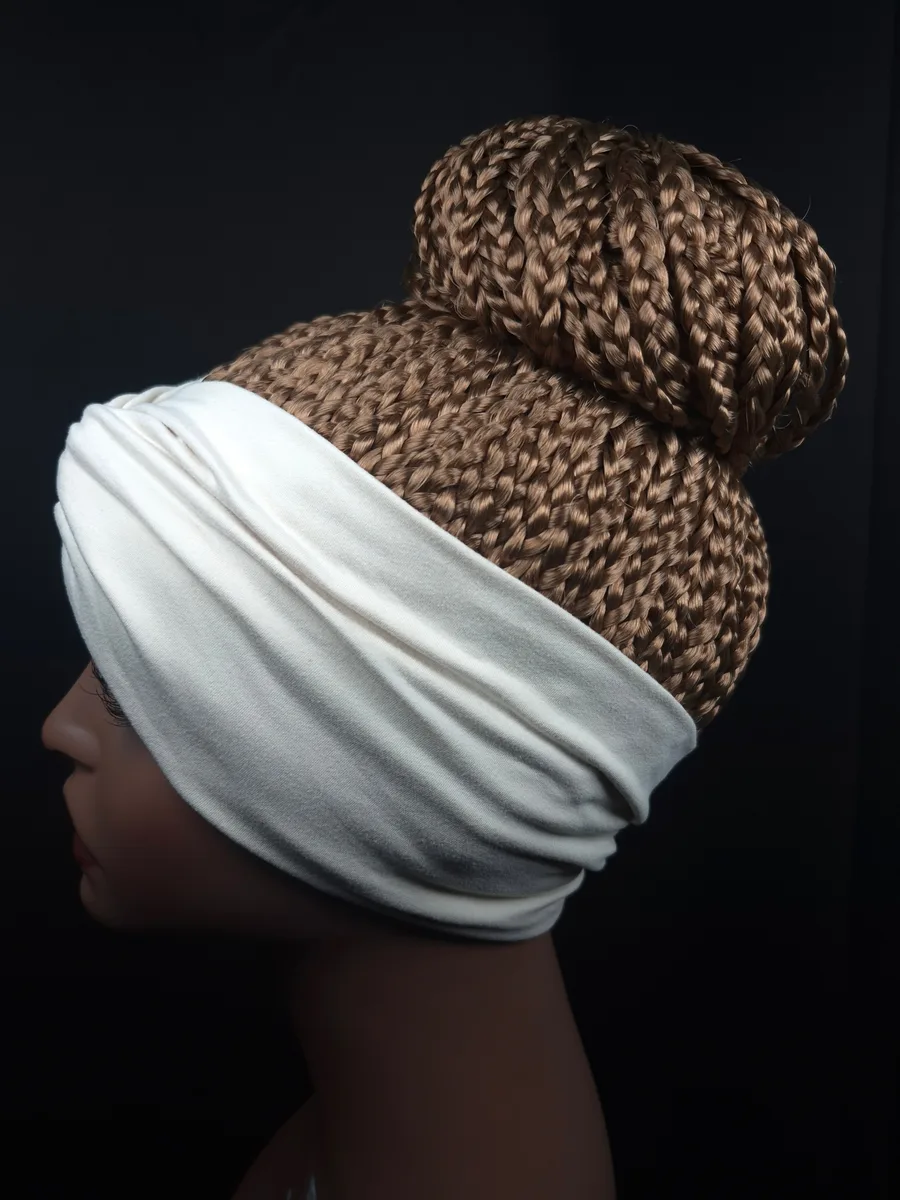 #27 (Honey Blonde) Headband Bun Wig- Standard Size